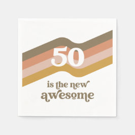 Retro Stripes 50e Verjaardagsfeestservetten Servet