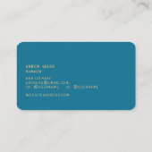 Retro Stripes 70's 80's Blauwgroen blauw Visitekaartje (Achterkant)