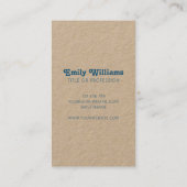 Retro Stripes 70s 80s Kraft Visitekaartje (Achterkant)