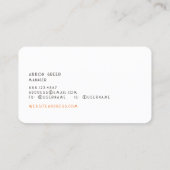 Retro Stripes 70's 80's Oranje geel Visitekaartje (Achterkant)