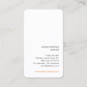 Retro Stripes 70's 80's Oranje geel Visitekaartje (Achterkant)