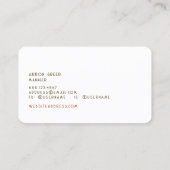 Retro Stripes 70's Oranje Gold Tan Visitekaartje (Achterkant)