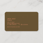 Retro Stripes 70's Oranje Gold Tan Visitekaartje (Achterkant)