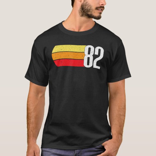 Retro Stripes 82 voor de 40e verjaardag in 2022, g T-shirt (Voorkant)