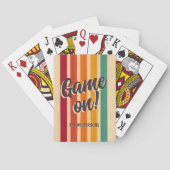 Retro  Stripes Aangepaste Naam Leuk Spel op! Pokerkaarten (Achterkant)