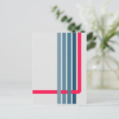 Retro Stripes Abstract Design Briefkaart (Staand voorkant)