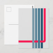 Retro Stripes Abstract Design Briefkaart (Voorkant / Achterkant)