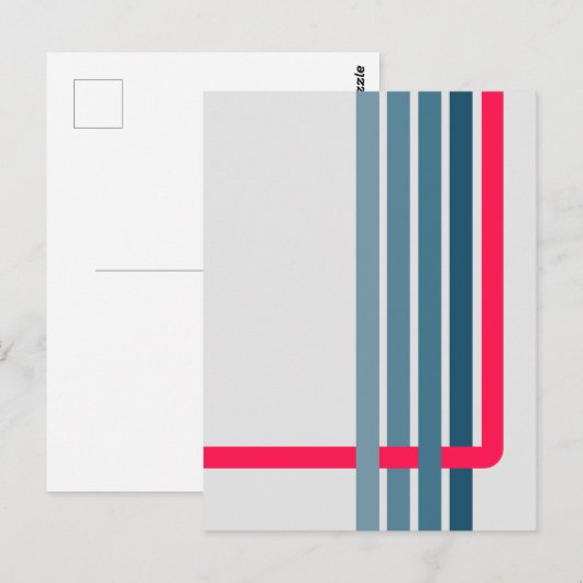 Retro Stripes Abstract Design Briefkaart (Voorkant / Achterkant)