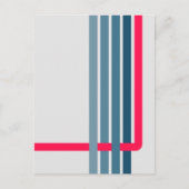 Retro Stripes Abstract Design Briefkaart (Voorkant)