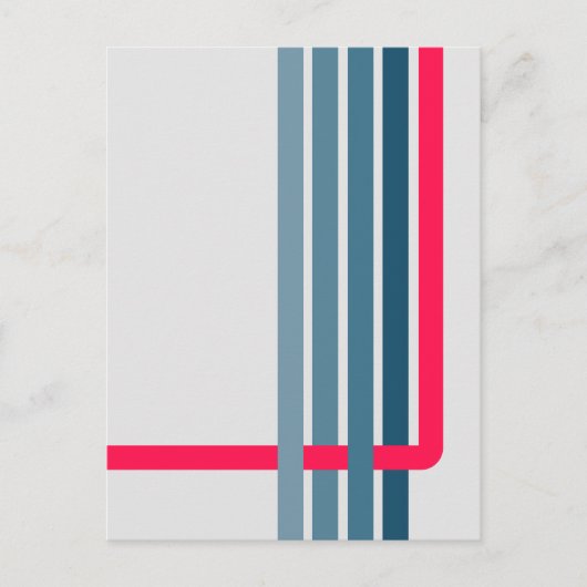 Retro Stripes Abstract Design Briefkaart (Voorkant)