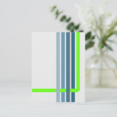 Retro Stripes Abstract Design Briefkaart (Staand voorkant)