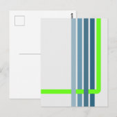 Retro Stripes Abstract Design Briefkaart (Voorkant / Achterkant)