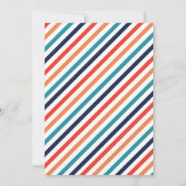 Retro Stripes Abstracte Kleurrijke Lijnen Kerstmis Kaart (Achterkant)