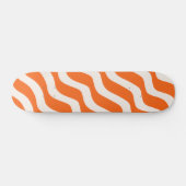 Retro Stripes Abstracte lijnen Oranje golven Persoonlijk Skateboard (Horizontaal)