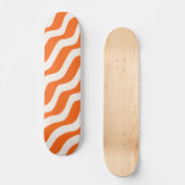 Retro Stripes Abstracte lijnen Oranje golven Persoonlijk Skateboard (Voorkant)