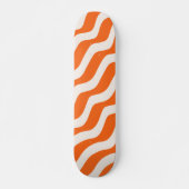 Retro Stripes Abstracte lijnen Oranje golven Persoonlijk Skateboard (Voorkant)