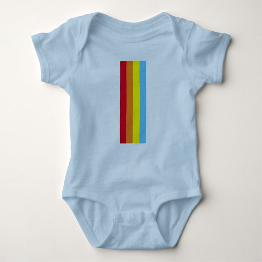 Retro Stripes Baby Bodysuit (Navy Blue Multi) (Voorkant)