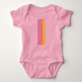 Retro Stripes Baby Bodysuit (Oranje Multi) (Voorkant)