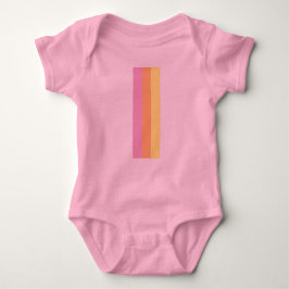 Retro Stripes Baby Bodysuit (Oranje Multi)