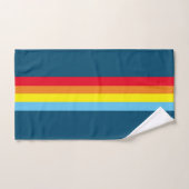 Retro Stripes Bath Towels (Navy Blue Multi) Bad Handdoek (Handdoek)