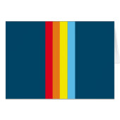 Retro Stripes Blank Kaarten (Navy Blue Multi) (Voorkant Horizontaal)