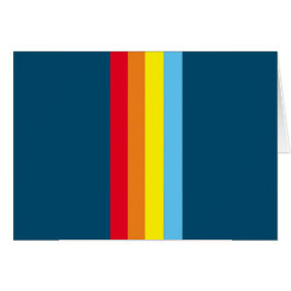 Retro Stripes Blank Kaarten (Navy Blue Multi)