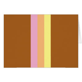 Retro Stripes Blank Kaarten (Oranje Multi)