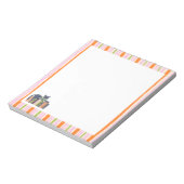 Retro Stripes Book Lover & Cat Notitieblok (Linkerzijde)