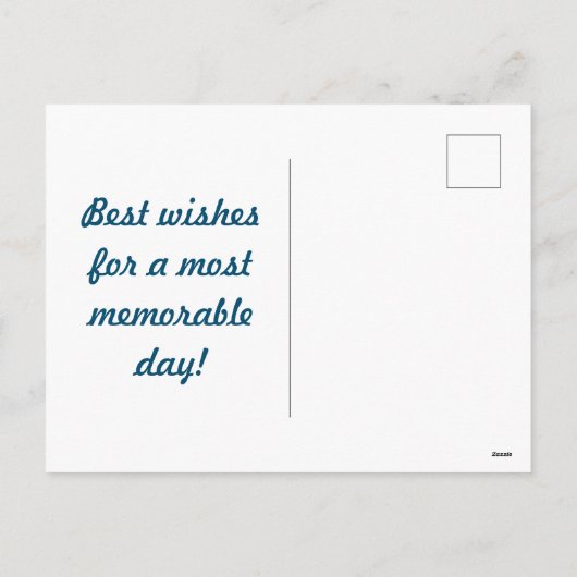 Retro Stripes Briefkaart (Navy Blue Multi) (Achterkant)