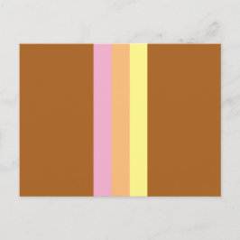 Retro Stripes Briefkaart (Sinaasappel Multi)