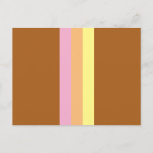 Retro Stripes Briefkaart (Sinaasappel Multi)