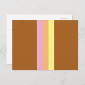 Retro Stripes Briefkaart (Sinaasappel Multi) (Voorkant / Achterkant)