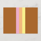 Retro Stripes Briefkaart (Sinaasappel Multi) (Voorkant)