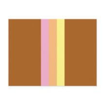 Retro Stripes Briefkaart (Sinaasappel Multi)