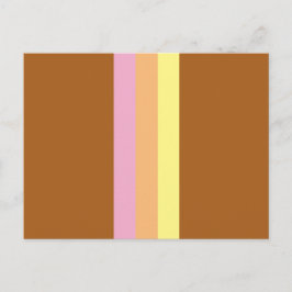 Retro Stripes Briefkaart (Sinaasappel Multi)