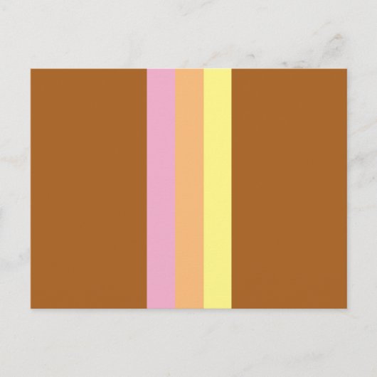 Retro Stripes Briefkaart (Sinaasappel Multi) (Voorkant)