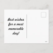 Retro Stripes Briefkaart (zwart en neon) (Achterkant)