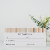 Retro Stripes Bright Cadeaucertificaat (Staand voorkant)