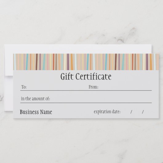 Retro Stripes Bright Cadeaucertificaat (Voorkant)