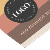 Retro Stripes Business Company Custom Logo 60s 70s Korte Tafelloper (Hoek)