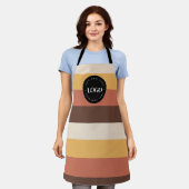 Retro Stripes Business Company Custom Logo 60s 70s Schort (Gedragen)