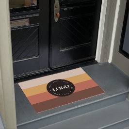 Retro Stripes Business Company Welcome 60s 70 Deurmat