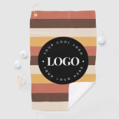 Retro Stripes Business Company Welcome 60s 70 Golfhanddoek (Insitu)