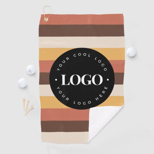 Retro Stripes Business Company Welcome 60s 70 Golfhanddoek (Insitu)