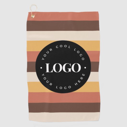 Retro Stripes Business Company Welcome 60s 70 Golfhanddoek (Voorkant)