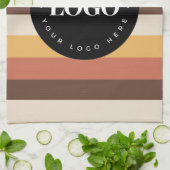 Retro Stripes Business Company Welcome 60s 70 Theedoek (Gevouwen)