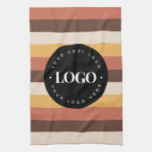 Retro Stripes Business Company Welcome 60s 70 Theedoek (Verticaal)