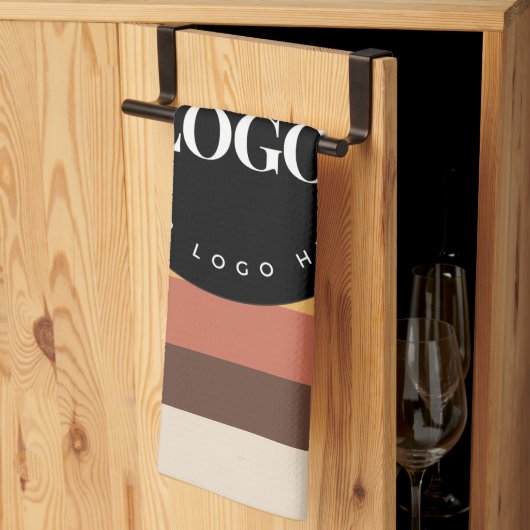 Retro Stripes Business Company Welcome 60s 70 Theedoek (Derde Gevouwen)