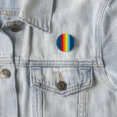 Retro Stripes Button (Navy Blue Multi) (In situ)