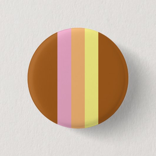 Retro Stripes Button (Oranje Multi) (Voorkant)